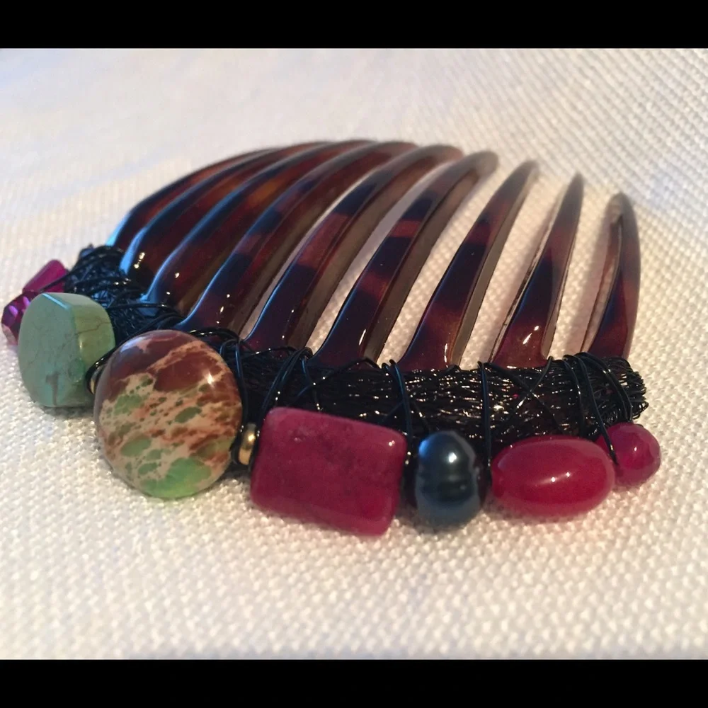 Colette Malouf semi precious‎ stone hair accessory